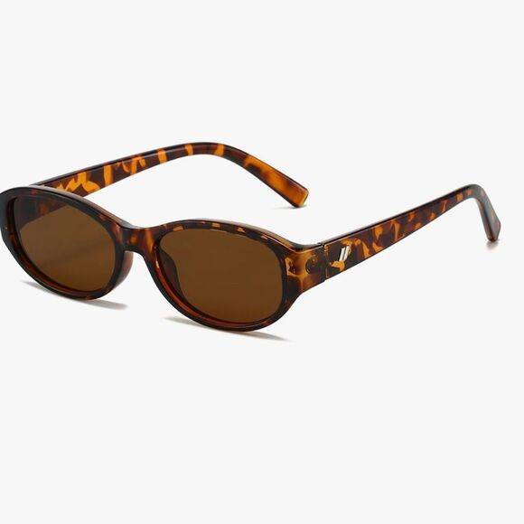 Tortoise Shell Oval Sunglasses - Picture 2 of 2